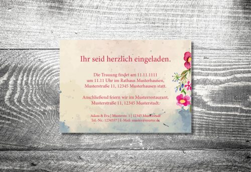 Hochzeit Hirsch | 2-Seitig