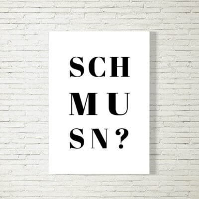 kartlerei poster bild drucken bayrisch spruch schmusn 400x400 - Poster und Bilder