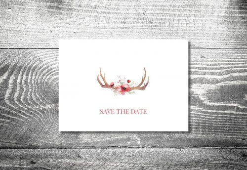 Save the Date Floralgeweih