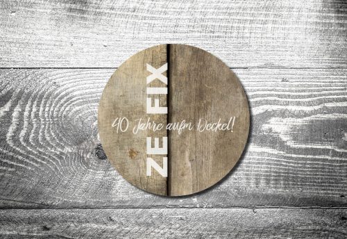 Bierdeckel Zefix aufm Deckel