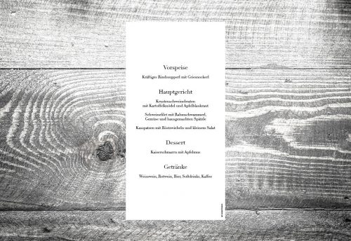 Menükarte Bergliebe – Bild 2
