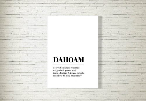 Poster/Bild Dahoam Definition