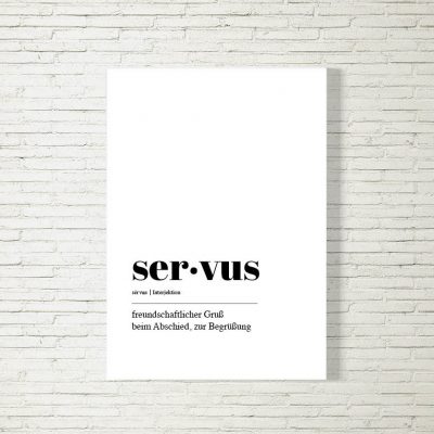 Poster/Bild Servus Definition