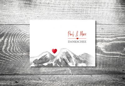 Karten auf Holz Hochzeit berge bergherzl7 400x275 - DANKE sagen... | Sprüche für die Dankeskarten