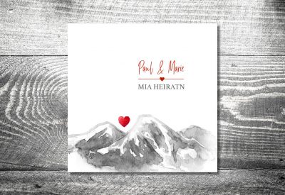 kartlerei bayrische einladungskarten hochzeitseinladung hochzeit bergliebe berge7 400x275 - Heiraten in den Bergen