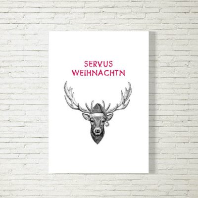 Poster/Bild Servus Weihnachten