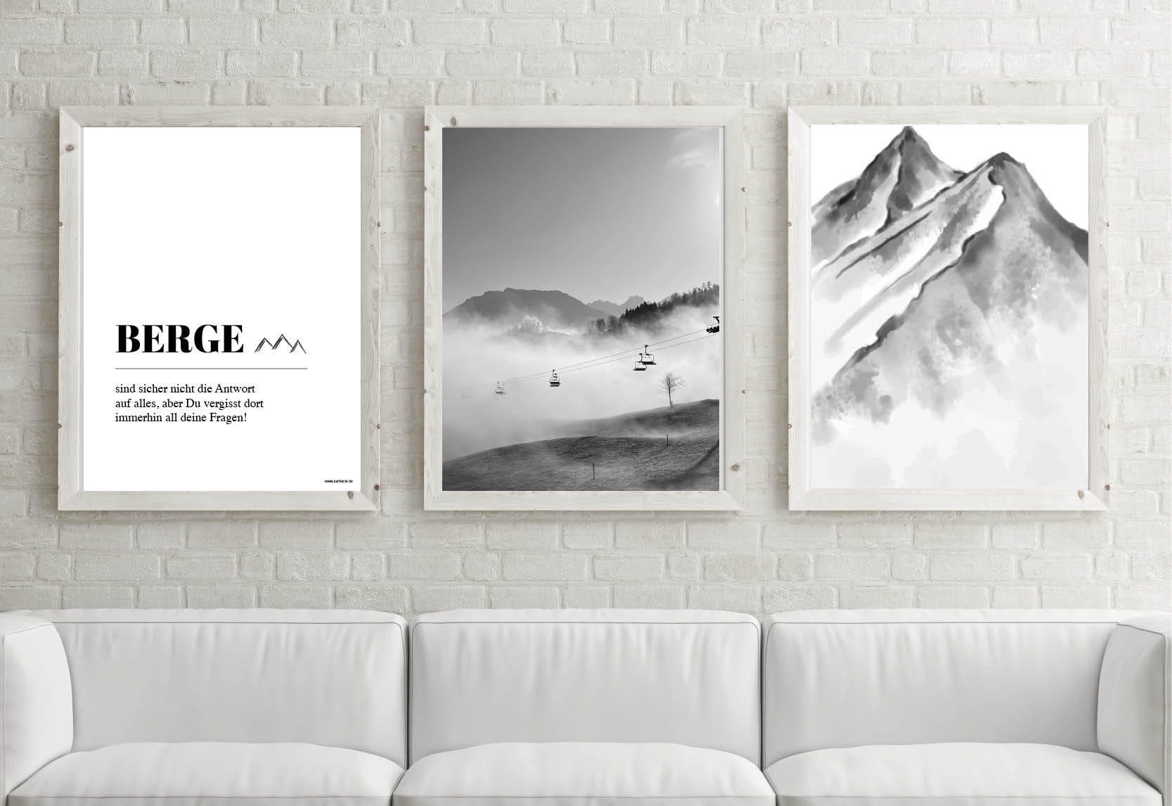 kartlerei bayrische poster shop bergliebe alpenstyle berge gondel hirsch5 - Poster & Bilder