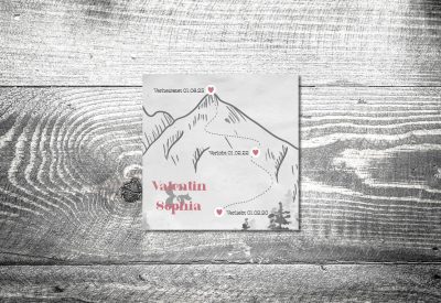 kartlerei dankeskarten hochzeit bayrische karten berge alpenstyle liebeswanderung 400x275 - Dankeskarte mit Fotostreifen