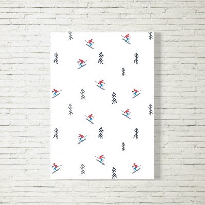 Poster/Bild Skifahren
