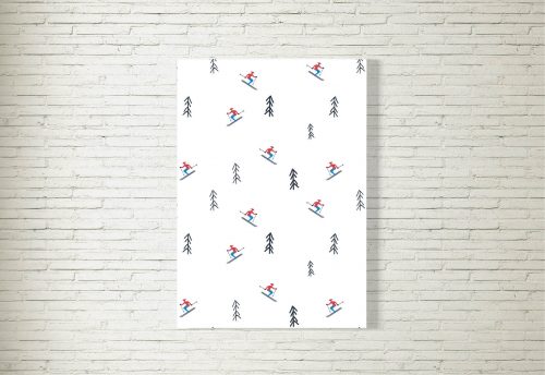 Poster/Bild Skifahren