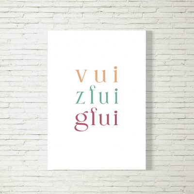 Poster/Bild Schrift vui zfui gfui