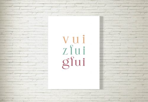 Poster/Bild Schrift vui zfui gfui