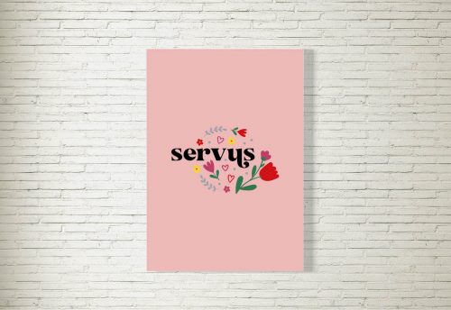 Poster/Bild Flower Servus