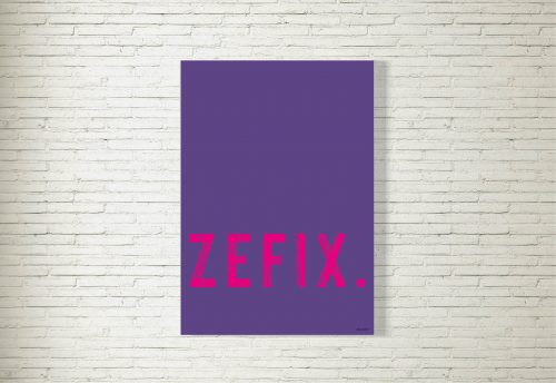 Poster/Bild ZEFIX brush lila/pink