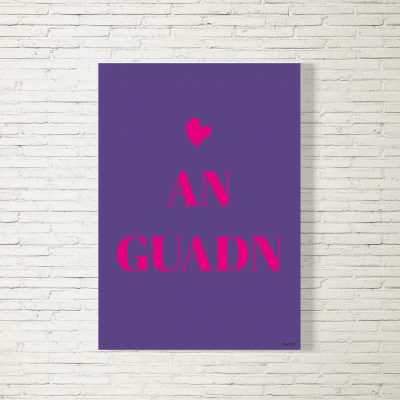 Poster/Bild An Guadn brush lila/pink