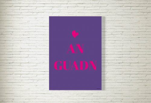 Poster/Bild An Guadn brush lila/pink