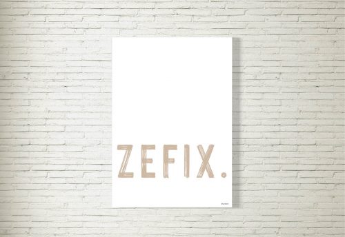 Poster/Bild ZEFIX brush beige