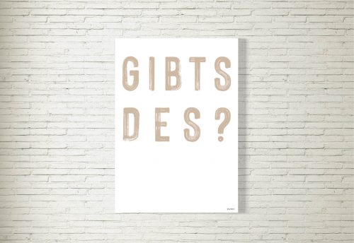 Poster/Bild GIBTS DES brush beige