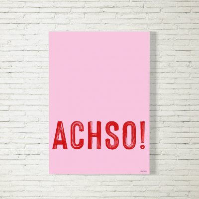 Poster/Bild ACHSO brush pink/rot