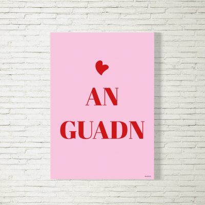 Poster/Bild An Guadn pink/rot