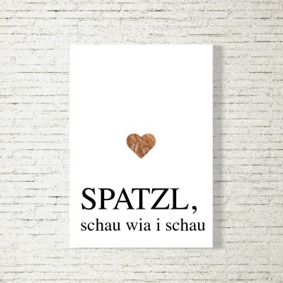 Poster/Bild Spatzl schau wia i schau