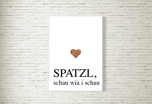 Poster/Bild Spatzl schau wia i schau