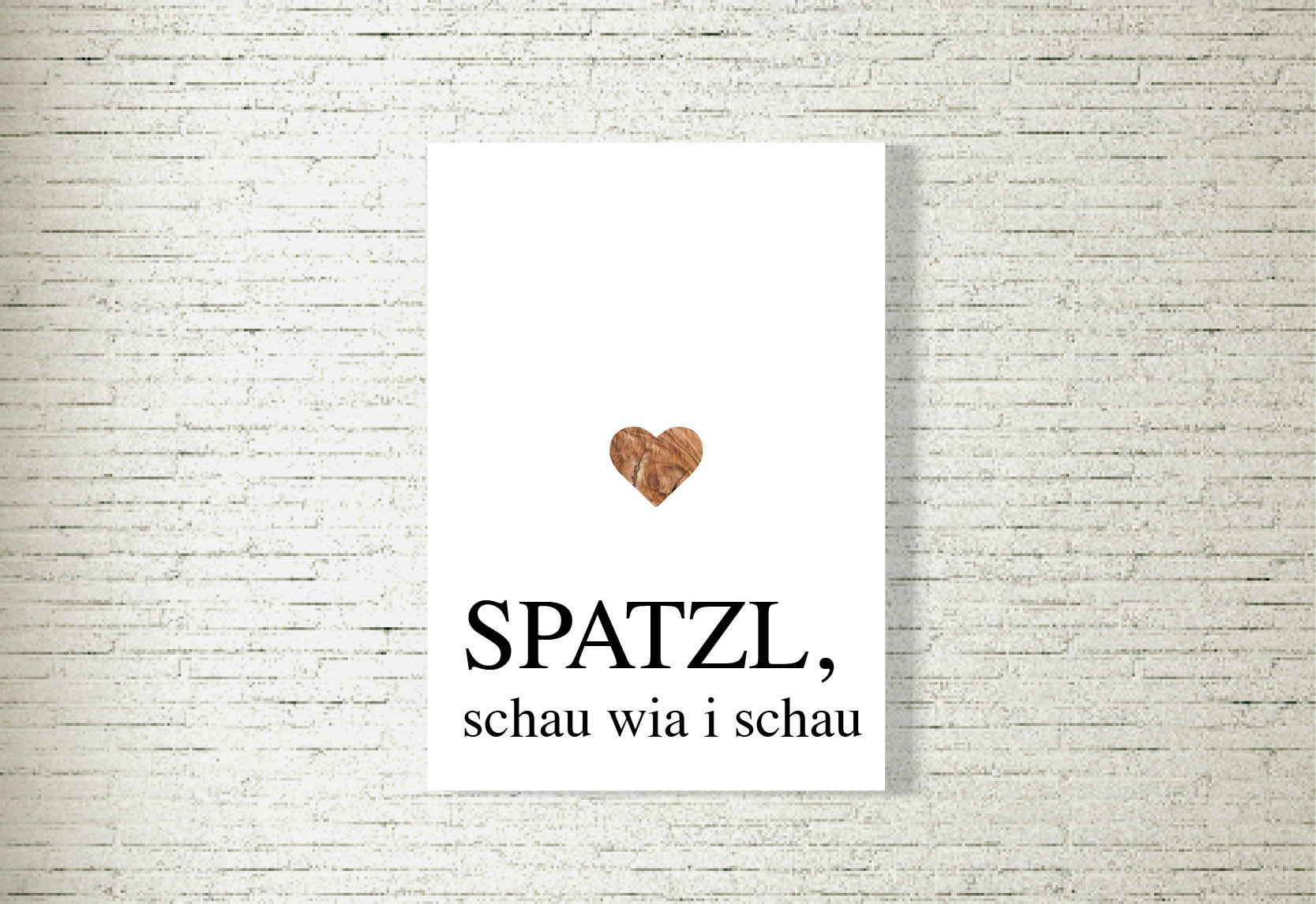 kartlerei poster shop bilder drucken bayrischer spruch bayrisch23 - Poster/Bild Spatzl schau wia i schau