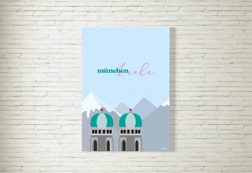 Poster/Bild münchenliebe Alpenblick