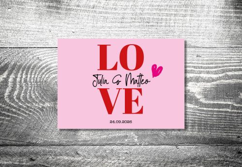 Hochzeit LOVE | 2-Seitig