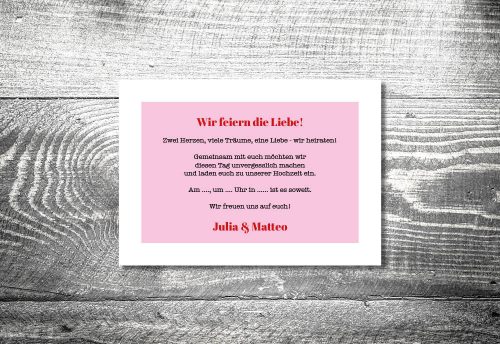 Hochzeit LOVE | 2-Seitig – Bild 2