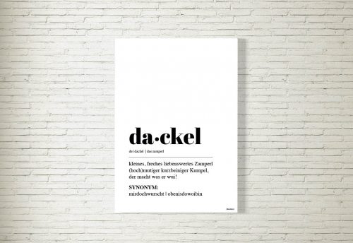 Poster/Bild Dackel Definition