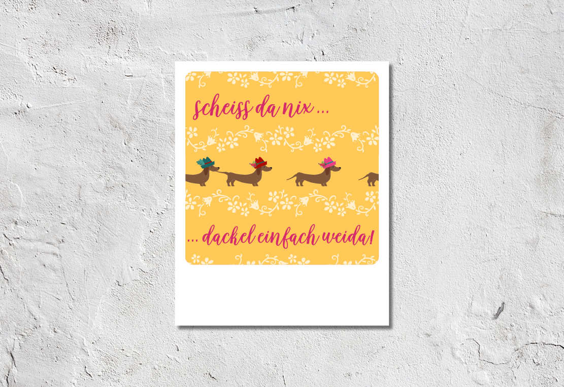 Postkarte Dackel | Weiterdackeln 1,90 €