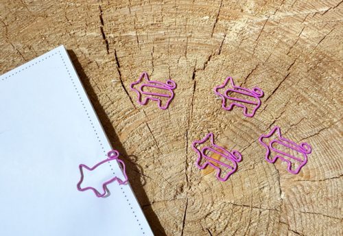 Büroklammer Schweinchen pink 5er Set 2,90 €