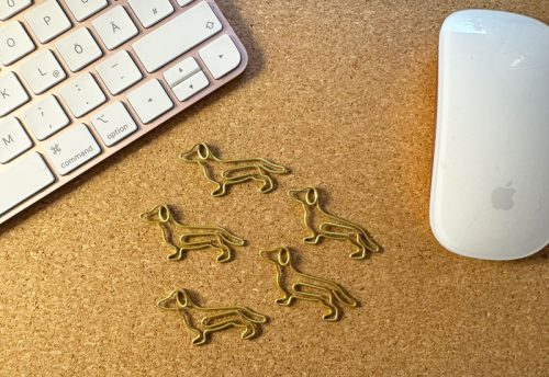 Büroklammer Dackel gold 5er Set 2,90 €