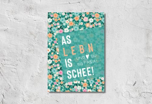 Postkarte As Lebn is schee 1,90 €