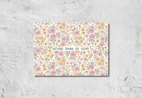 Postkarte Blumenliebe Schee dass di gibt 1,90 €