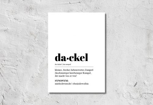 Postkarte Dackel Definition 1,90 €