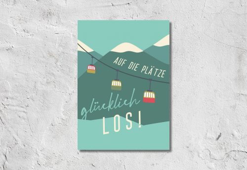 Postkarte Glücklich los 1,90 €