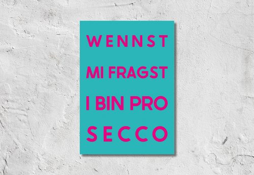 Postkarte Pro Secco 1,90 €