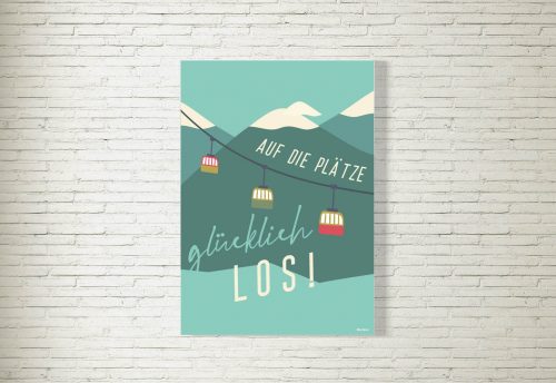 Poster/Bild Glücklich los