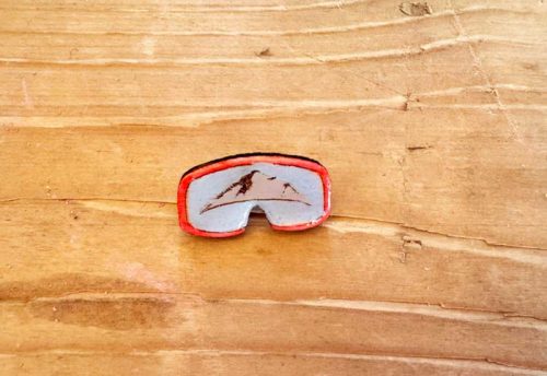 Anstecker Skibrille Berge | handbemalt 14,50 €