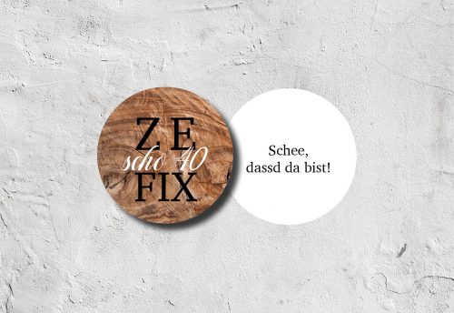 Bierdeckel Geburtstag Zefix mit Wunschzahl 1,50 €