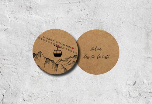 Bierdeckel Hochzeit Gondel | Schön, dass Du da bist 1,50 €