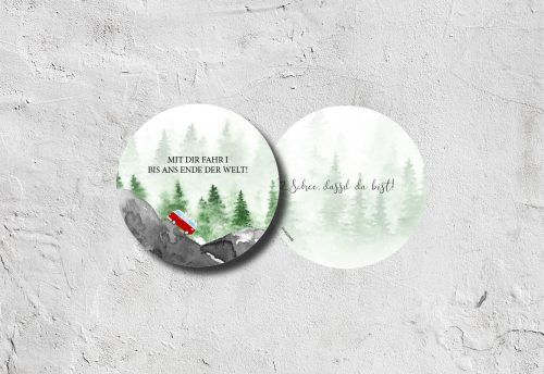Bierdeckel Hochzeit Bulli | Schön, dass Du da bist 1,50 €