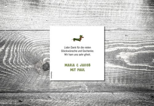 Trachtendackel Bua | Geburtskarte Leporello – Bild 4