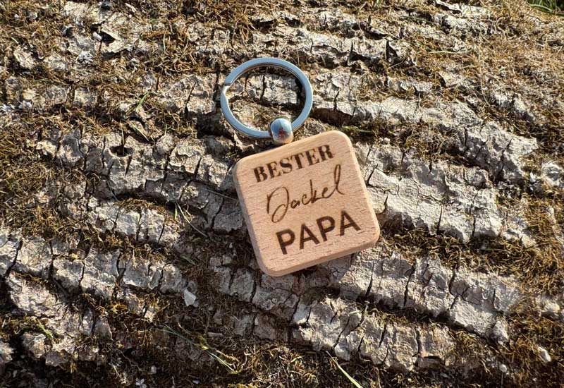Schlüsselanhänger Holz Beste Dackelpapa 5,50 €