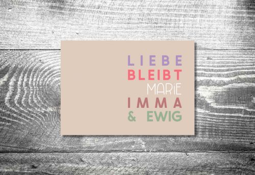 Liebe Bleibt | Trauer Dankeskarte | 4-Seitig