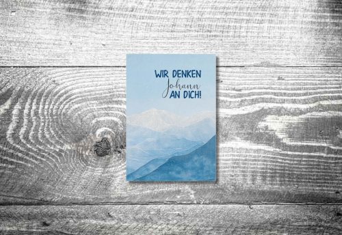 Bergpanorama | Trauer Sterbebildchen