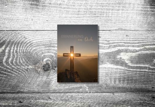 Gipfelkreuz | Trauer Sterbebildchen