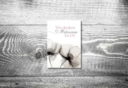 Trauerblumen | Trauer Sterbebildchen